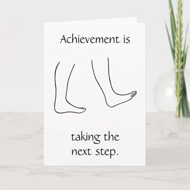 El logro es dar el siguiente paso. Tarjetas de fel (Anverso)