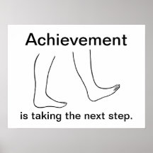 El logro está dando el siguiente paso Posters