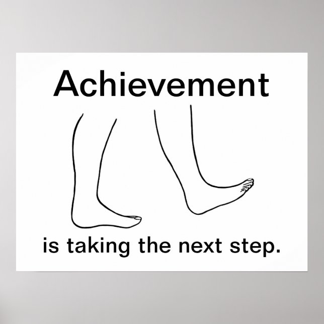 El logro está dando el siguiente paso Posters (Frente)