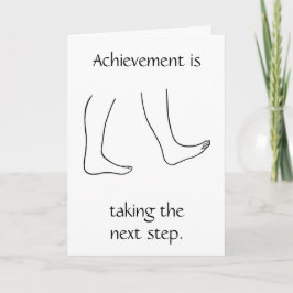 El logro está dando el siguiente paso. Tarjetas de