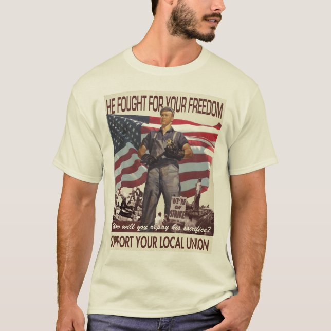 Él luchó para su libertad -- Camiseta de la (Anverso)