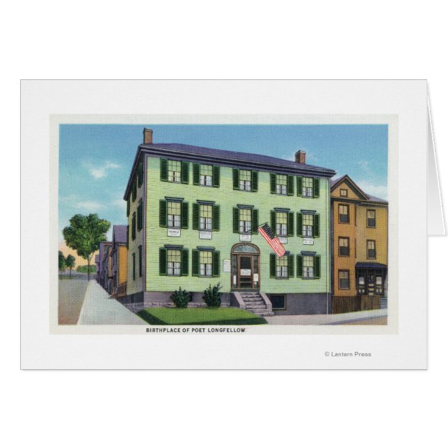 El lugar de nacimiento del poeta longfellow (Anverso (Horizontal))