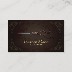 El lujo Scissor la tarjeta de visita del salón de