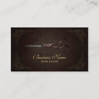 El lujo Scissor la tarjeta de visita del salón del