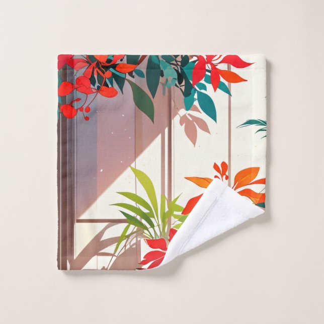 El luminoso jardín botánico en la puerta (Toallita)