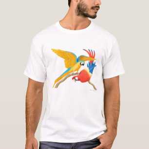 El Macaw tropical repite mecánicamente la camiseta