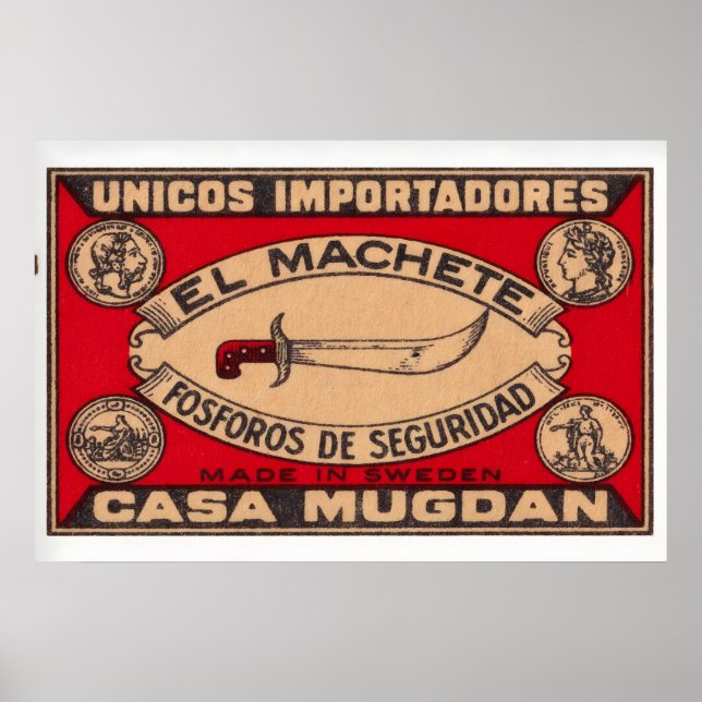 El Machete - Impresión de Caja de Cerillas - Arte  (Frente)