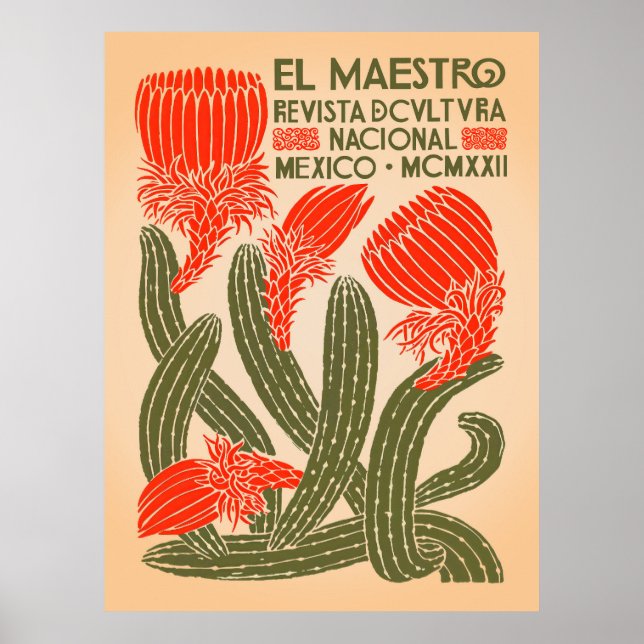 El Maestro Cactus Print | Arte Botánico Mexicano (Frente)