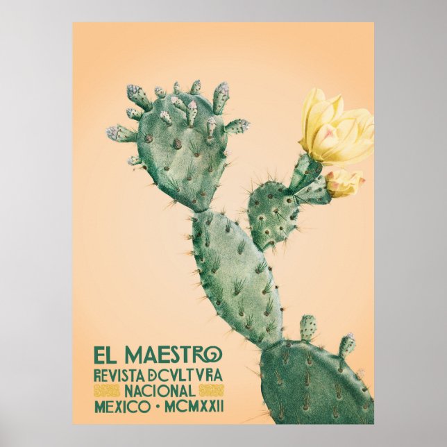 El Maestro Cactus Print | Arte Botánico Mexicano (Frente)