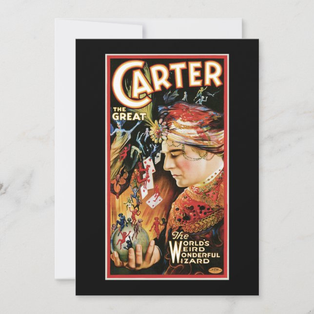 El magicista vintage Carter el gran (Anverso)