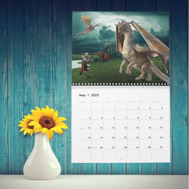 El majestuoso Dragón calendario de fantasías de cu (Subido por el creador)