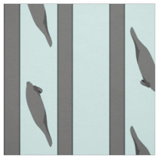 El Manatee raya la tela verde azulada gris