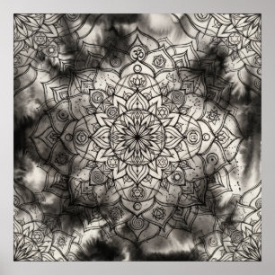 El Mandala de la Sombra del Arte de Pared de Quiet