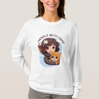 El manejo con la camiseta con cuidado