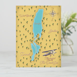 El mapa antiguo del Mar Muerto