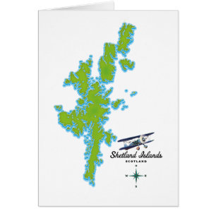 El mapa de las Islas Shetland