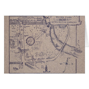 El mapa de Peter Pan de los jardines de Kensington