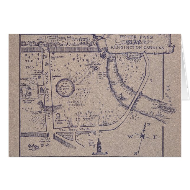 El mapa de Peter Pan de los jardines de Kensington (Anverso (Horizontal))
