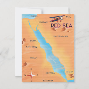 El mapa de viaje del Mar Rojo