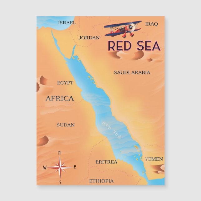 El mapa de viaje del Mar Rojo (Anverso)