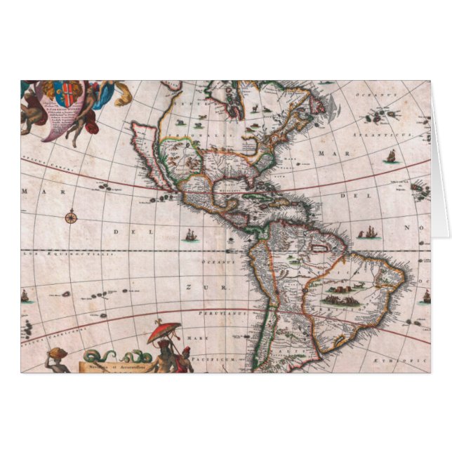El mapa de Visscher del Nuevo Mundo (Anverso (Horizontal))