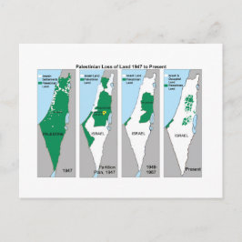 El mapa que encoge de Palestina - postal