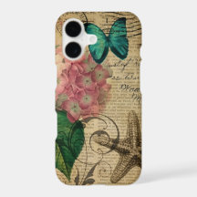 el mar botánico del vintage femenino elegante