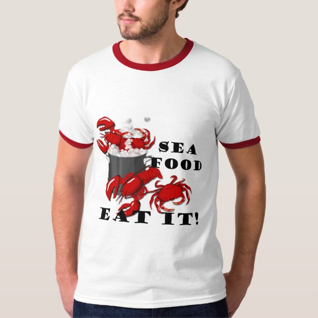 ¡El Marisco De Langosta Se Come! Camiseta Mens Rin (Anverso)