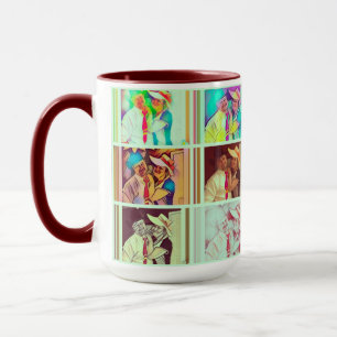 El marrón personalizado combinado de la taza de 15