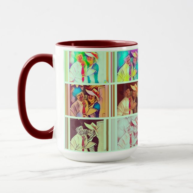 El marrón personalizado combinado de la taza de 15 (Izquierda)