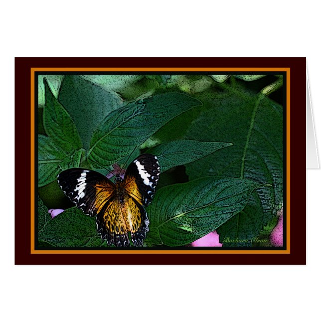 El mascado de leopardo (Cethosia cyane): mariposa (Anverso (Horizontal))