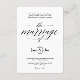 El matrimonio de la invitación a la boda básica