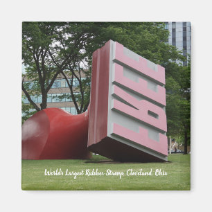 El mayor imán de refrigerador de sellos de goma de