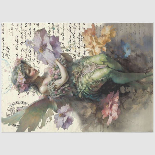 Él me ama, él no me ama. Papel de tejido (Anverso)