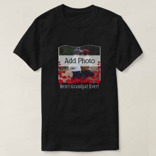 ¡El mejor abuelo! Camiseta del Personalizado fotog