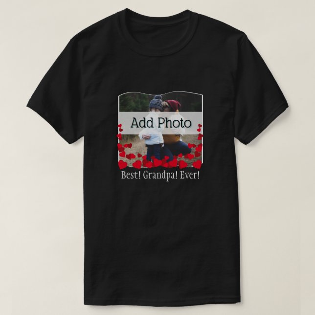 ¡El mejor abuelo! Camiseta del Personalizado fotog (Diseño del anverso)