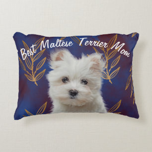 El mejor almohada de acento maltés de mamá de terr