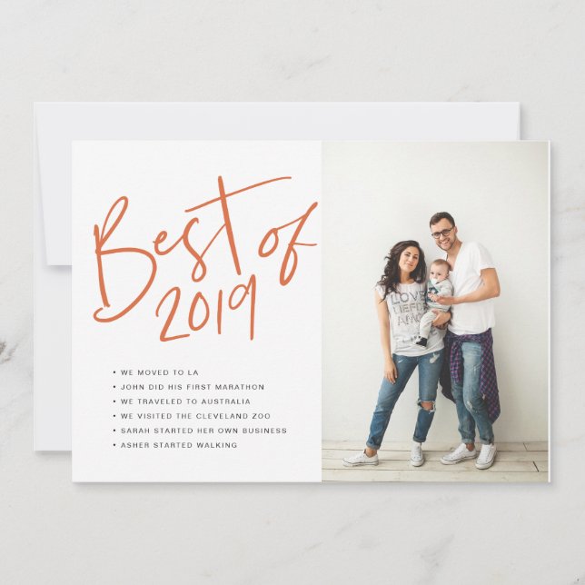 El mejor año de revisión de la tarjeta de vacacion (Anverso)