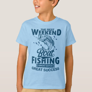 El mejor barco de fin de semana pescando camiseta