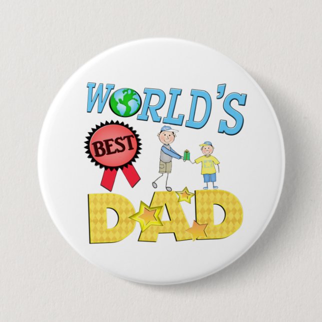 El mejor botón del día de padre del papá (Anverso)