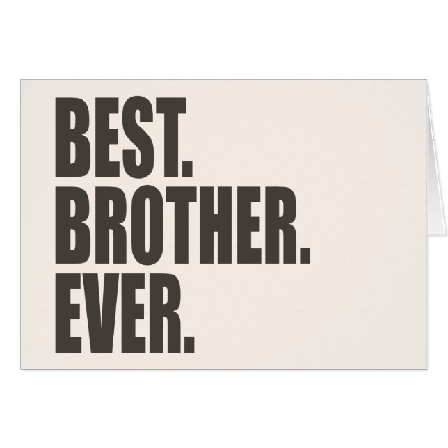 El mejor. Brother. Nunca (Anverso (Horizontal))
