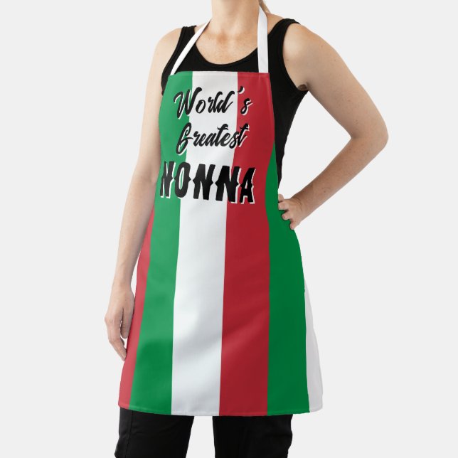 El mejor delantal de cocina de la bandera italiana (in situ)