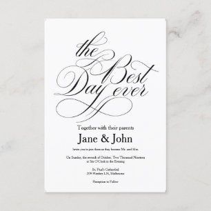 El mejor día de la invitación a la boda
