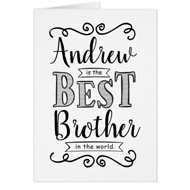 El mejor hermano en el cumpleaños mundial (Frente)