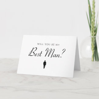 ¿El mejor hombre minimalista? Tarjeta boda