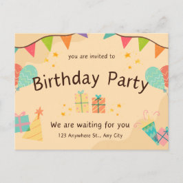 El mejor modelo para la invitación de cumpleaños