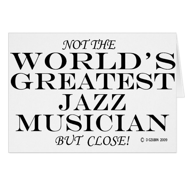 El mejor músico de jazz cerrado (Anverso (Horizontal))