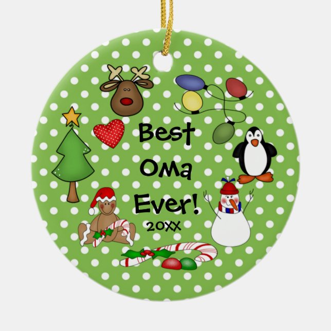 El mejor ornamento del navidad de Oma nunca (Frente)