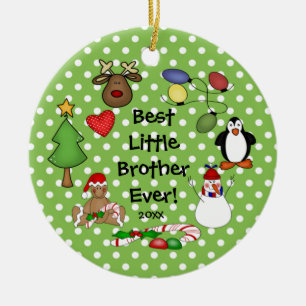 El mejor ornamento del navidad de pequeño Brother