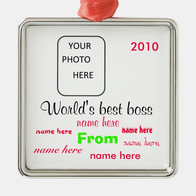 El mejor ornamento del navidad del jefe del mundo (Frente)